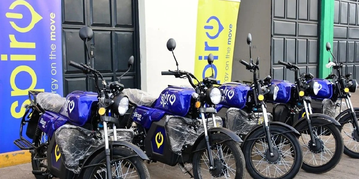 Electric vehicle company Spiro launches its first 100 electric motorcycles in Ghana, introducing quick battery-swapping stations in Accra.